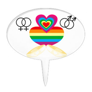 gay marriage cake topper