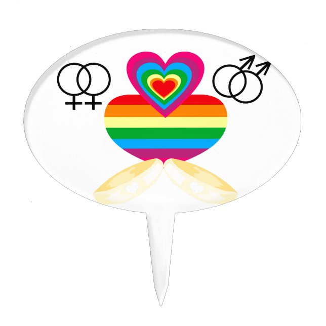 gay marriage cake topper (Front)