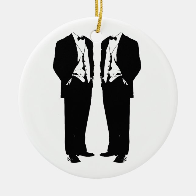 Gay Marriage Ceramic Ornament (Front)