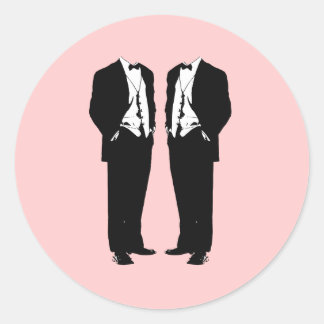 Gay Marriage Classic Round Sticker