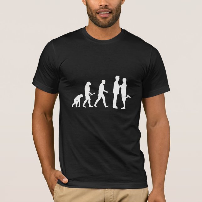 Gay Marriage Evolution - T-Shirt (Front)