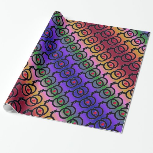 Gay Marriage Love Is Love Rainbow Wrapping Paper