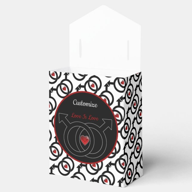 Gay Marriage Love Is Love White Tent Favor Box (Opened)