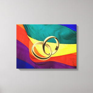 Gay Marriage on Canvas Print