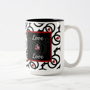 Gay Marriage Personalized Love Is Love Coffee Mug