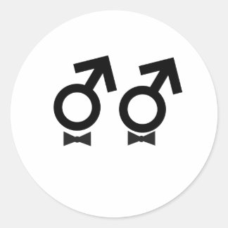 Gay Marriage T-shirt Classic Round Sticker