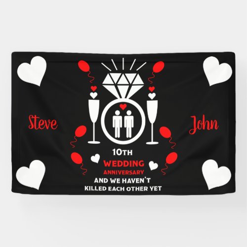 Gay Men 10th Wedding Anniversary   Banner