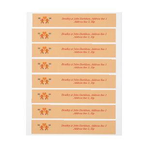 Gay Men Christmas Gingerbread Couple Custom Wrap Around Address Label