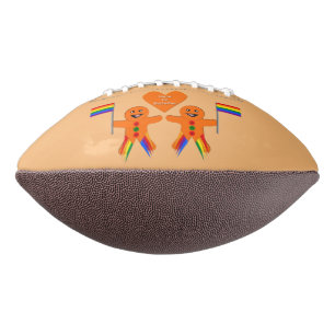 Gay Men Christmas Gingerbread Couple Football