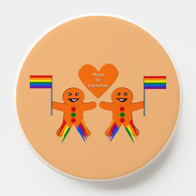 Gay Men Christmas Gingerbread Couple PopSocket (Popsocket)