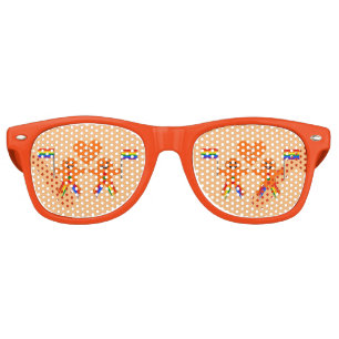 Gay Men Christmas Gingerbread Couple Retro Sunglasses