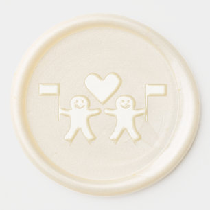 Gay Men Christmas Gingerbread Couple Wax Seal Sticker