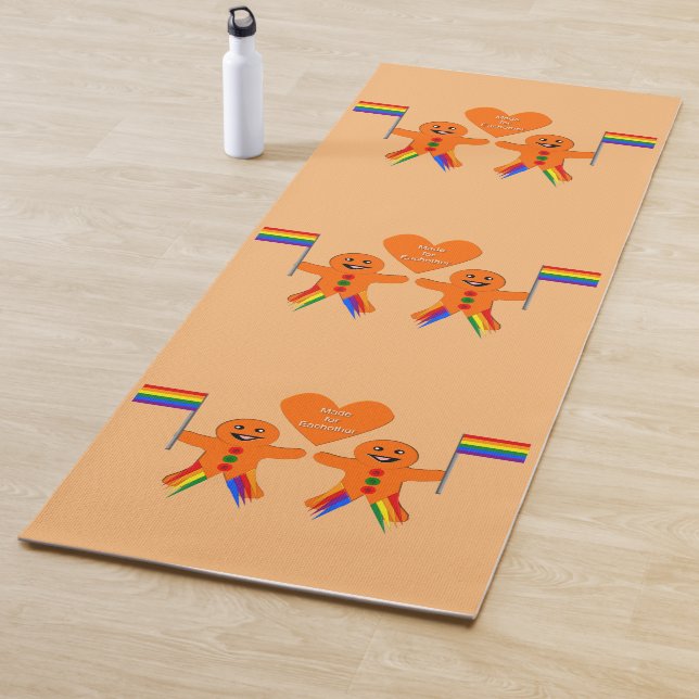Gay Men Christmas Gingerbread Couple Yoga Mat (In Situ)