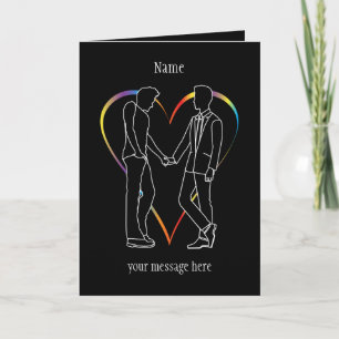 Gay men Greeting card