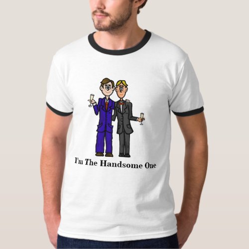 Gay Men in Suits Handsome T_shirt  Customize It