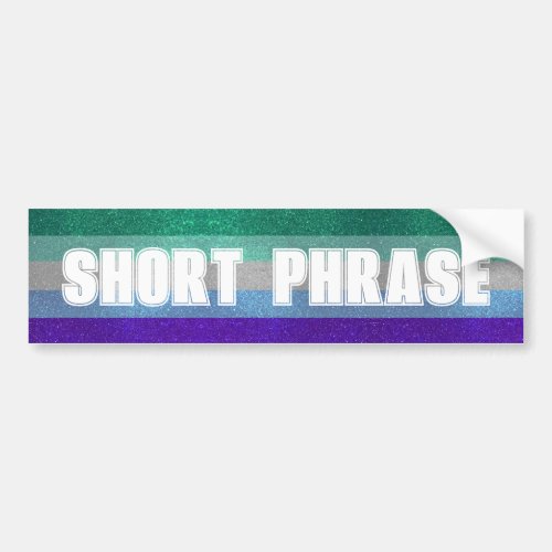 Gay Men  Pride Flag Glitter Daddy Custom Phrase  Bumper Sticker