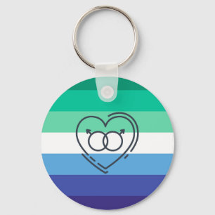 Gay men pride flag  keychain