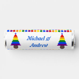 Gay Men Rainbow Christmas Tree and Presents Breath Savers® Mints