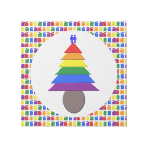 Gay Men Rainbow Christmas Tree and Presents Gallery Wrap