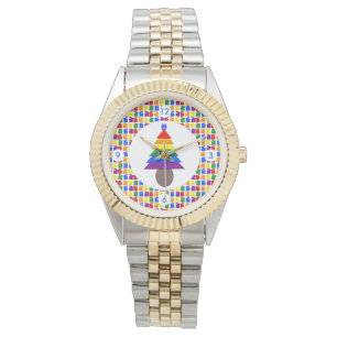 Gay Men Rainbow Christmas Tree and Presents Watch