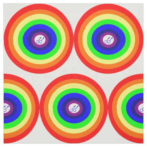 Gay Men Round Rainbow Craft Fabric