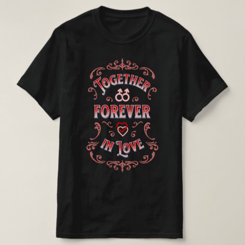Gay Men Together Forever in Love Vintage Victorian T_Shirt