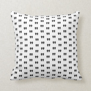 Gay men wallpaper throw pillow