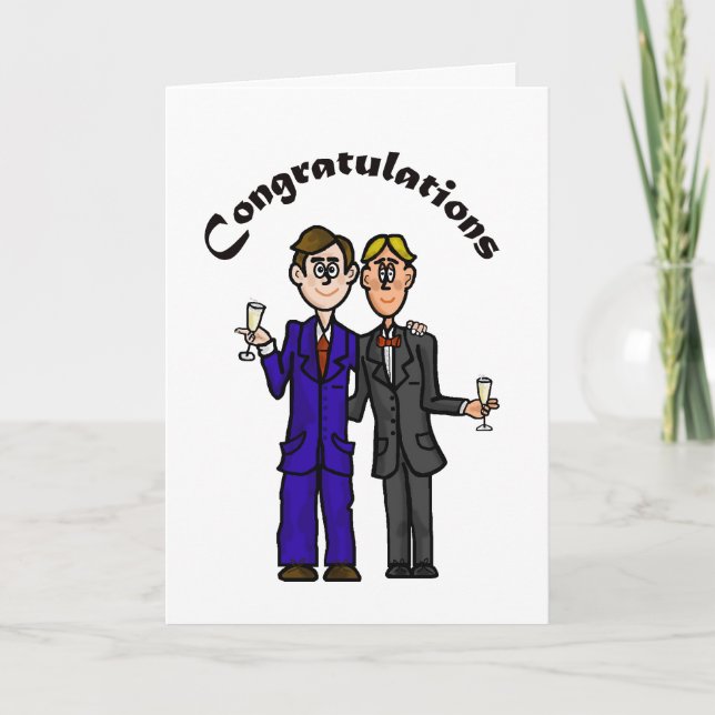 Gay Men Wedding Card  Customize It! (Front)