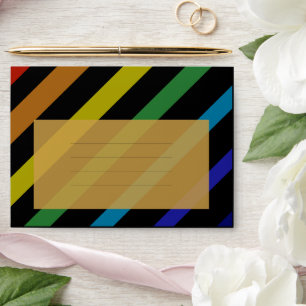 Gay Men Wedding Elegant Rainbow Envelope