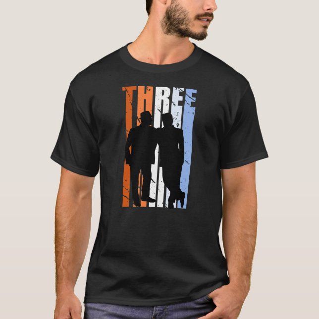 Gay Mens 3rd Wedding Anniversary LGBTQ T-Shirt (Front)