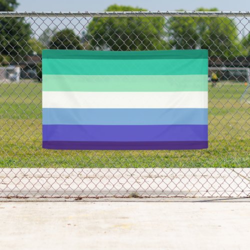 Gay Mens Pride Flag Azure  Blue Banner