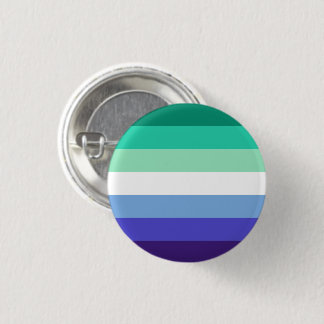 Gay Mens Pride Flag (Azure & Blue) Button