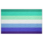 Gay Mens Pride Flag (Azure &amp; Blue) Fabric