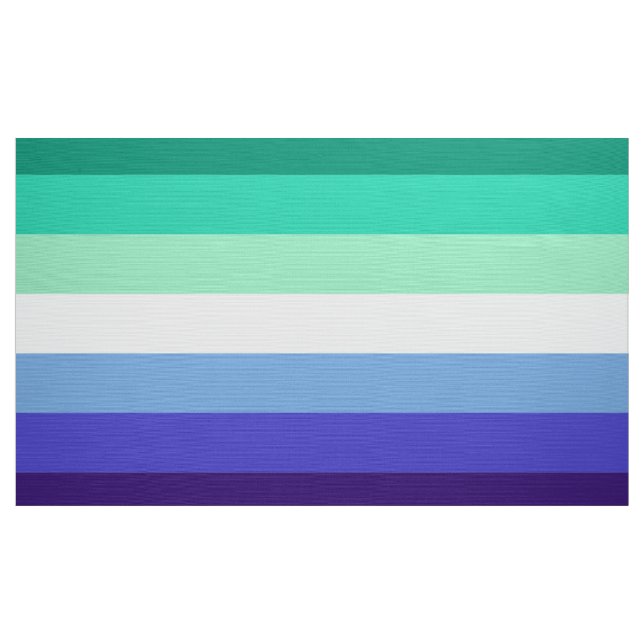 Gay Mens Pride Flag (Azure & Blue) Fabric (Yard)