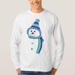 Gay Men's Pride Snowman Snowperson Blue Green T-Shirt<br><div class="desc">Celebrate the cozy winter season with this adorable snowperson dressed in the trans-inclusive gay men's pride flag colors of green, white, blue, indigo, and purple — sometimes known as the "ocean flag." Regardless of how you celebrate — Christmas, Hanukkah, Kwaanza, winter solstice, or just the beauty of the snow — may...</div>