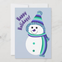 Gay Men's Pride Snowman Snowperson Happy Holidays