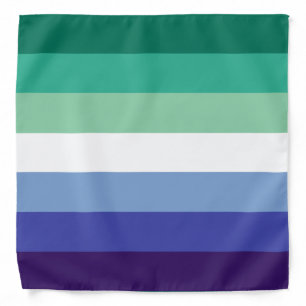 Gay Men's Pride, Striped Print, LGBTQ PRIDE Bandana