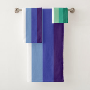 Gay Men's Pride, Striped Print, LGBTQ PRIDE Bath Towel Set