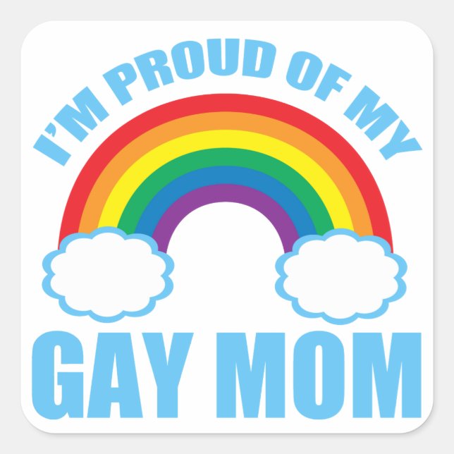 Gay Mom Square Sticker (Front)