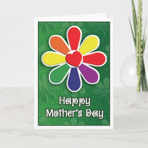 Gay Mothers Day Cards _ Pride Flower