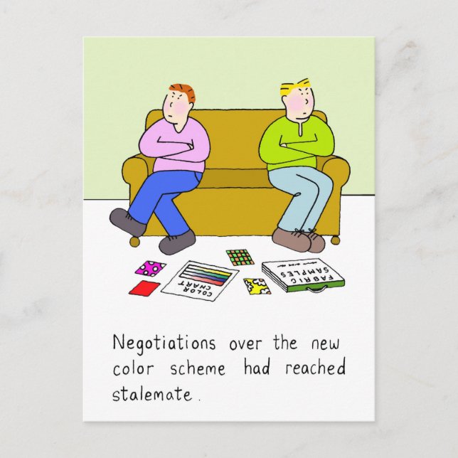 Gay New Home Decorating Humor Postcard (Front)