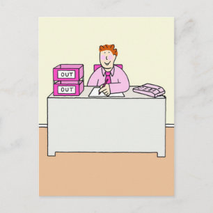 Gay New Job Congratulations Cartoon Postcard