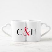 Gay Newlyweds Mr and Mr Personalized Wedding Gift Coffee Mug Set (Front Nesting)