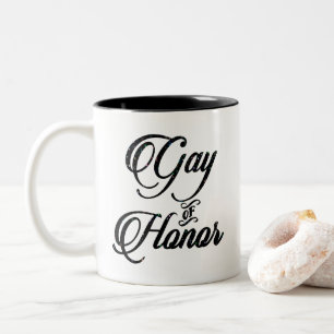 Gay of Honor Bar   Bridal Party Custom Keepsake Two-Tone Coffee Mug