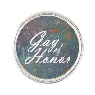 Gay of Honor Style Bridal Party Custom Keepsake Pin