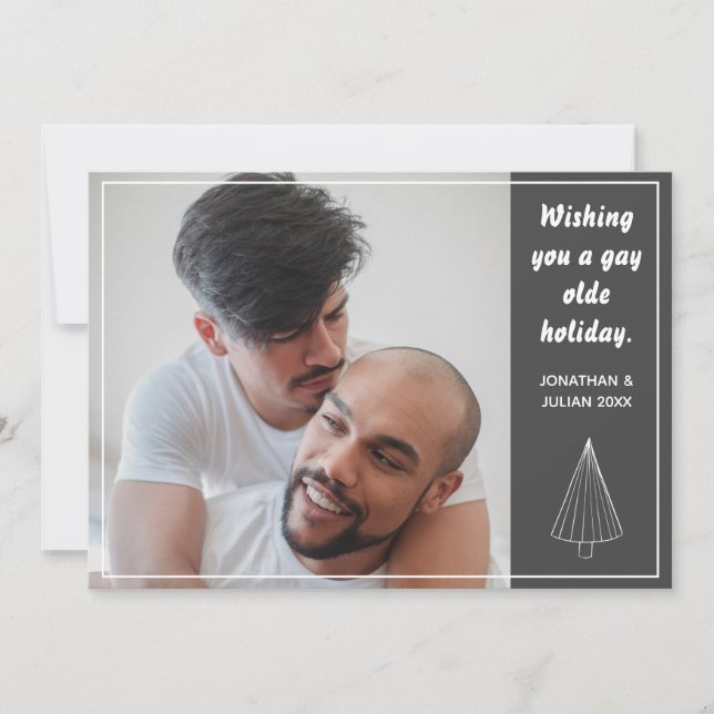 Gay Olde Christmas LGBTQ Chalkboard Holiday (Front)