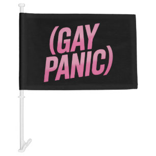 Gay Panic LGBTQ Protest Pride Car Flag