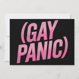 Gay Panic LGBTQ Protest Pride Invitation
