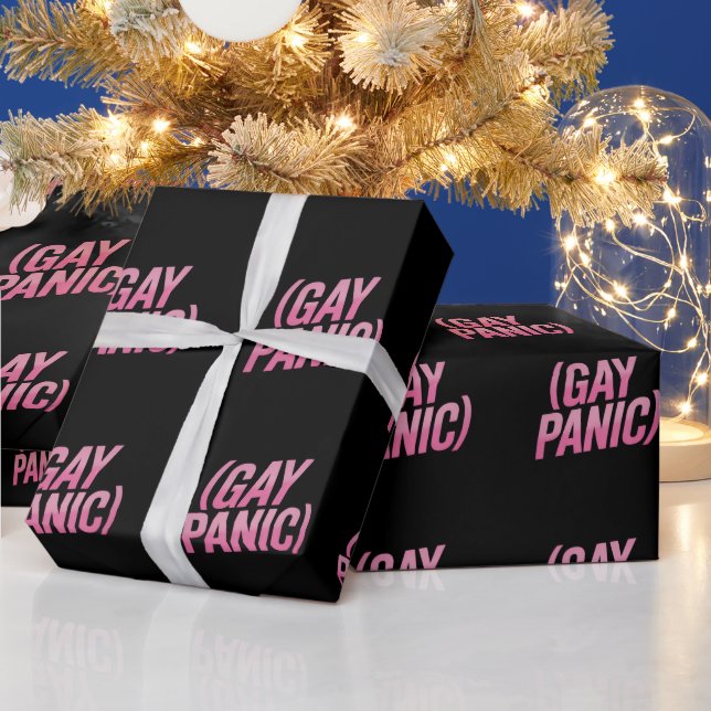 Gay Panic LGBTQ Protest Pride Wrapping Paper (Holidays)