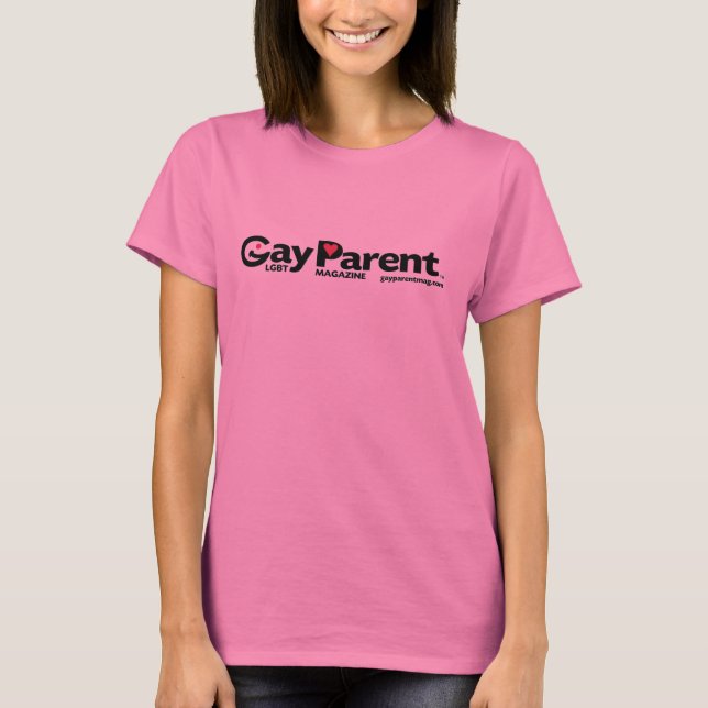 Gay Parent magazine 2 color logo shirt (Front)